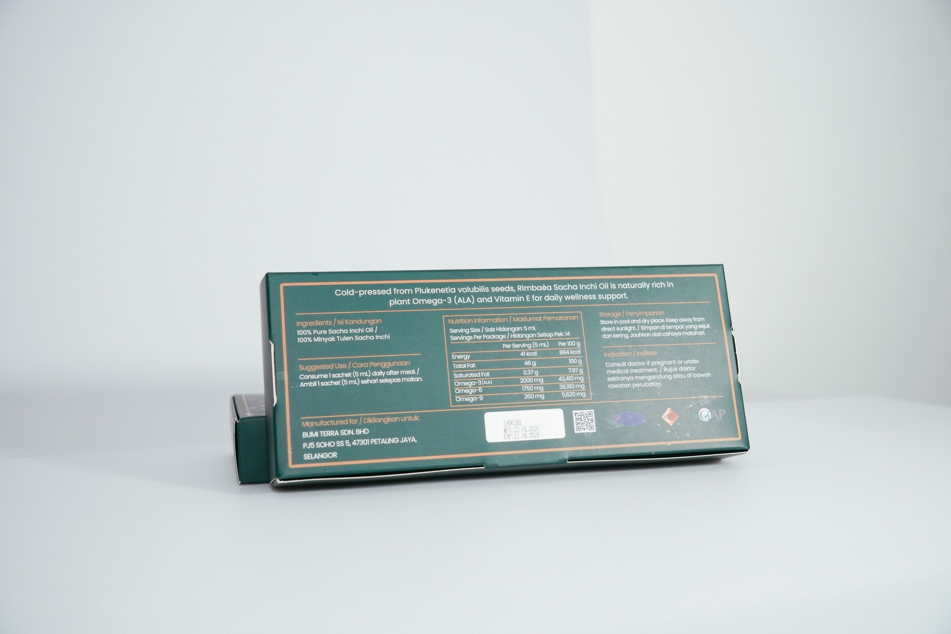 Rimbaèa Sacha Inchi Oil Sachets – Omega Balance (14 x 5ml)